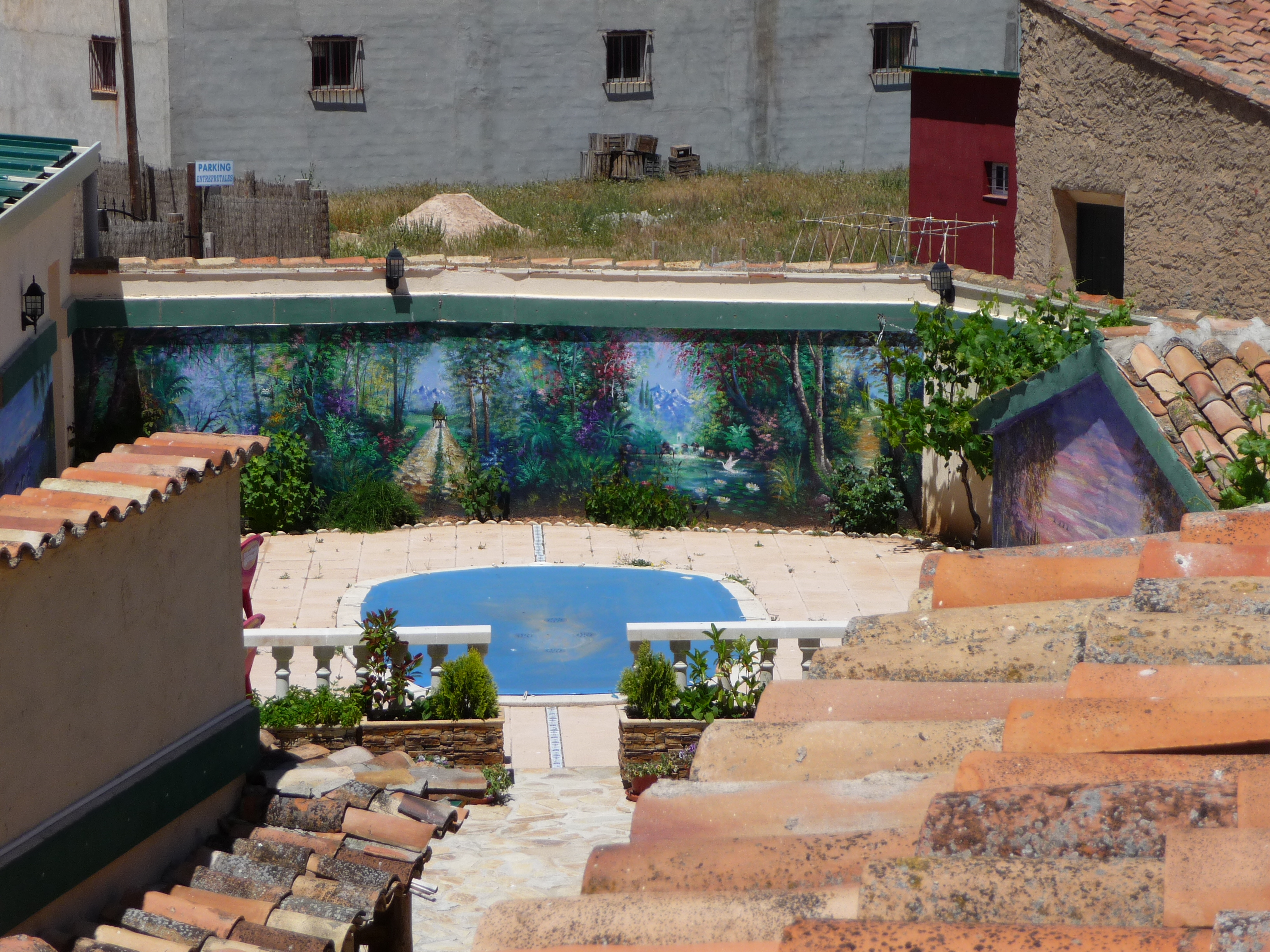 Vista aérea piscina